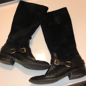 Ralph Lauren leather and suede riding boots